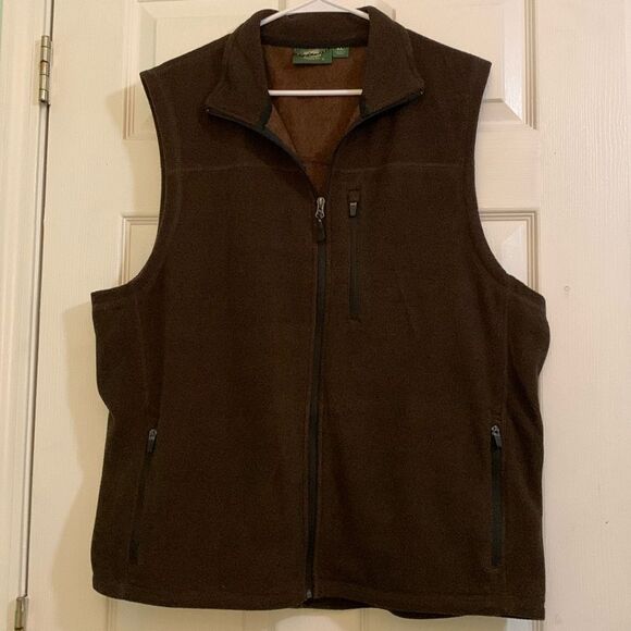 Stillwater Supply Co. Other - Stillwater Supply Co. Brown Ottoman Fleece Vest Zipper Front Size XL